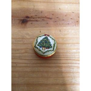 Halcyon Days Enamels Christmas Tree Pill Trinket Box Twist Top